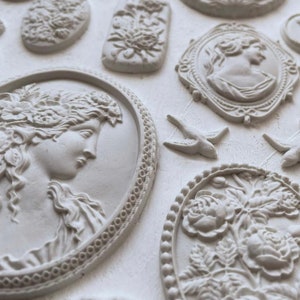 Iron Orchid Designs Cameos Decor Mould, Silicone Mould, Resin/Clay Mould FREE DELIVERY