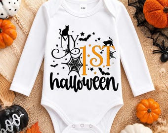 Baby’s First Halloween Onesie, My 1st Halloween Baby Bodysuit, Newborn Halloween Outfit, Baby Girl Boy Halloween Outfit, Long Sleeve