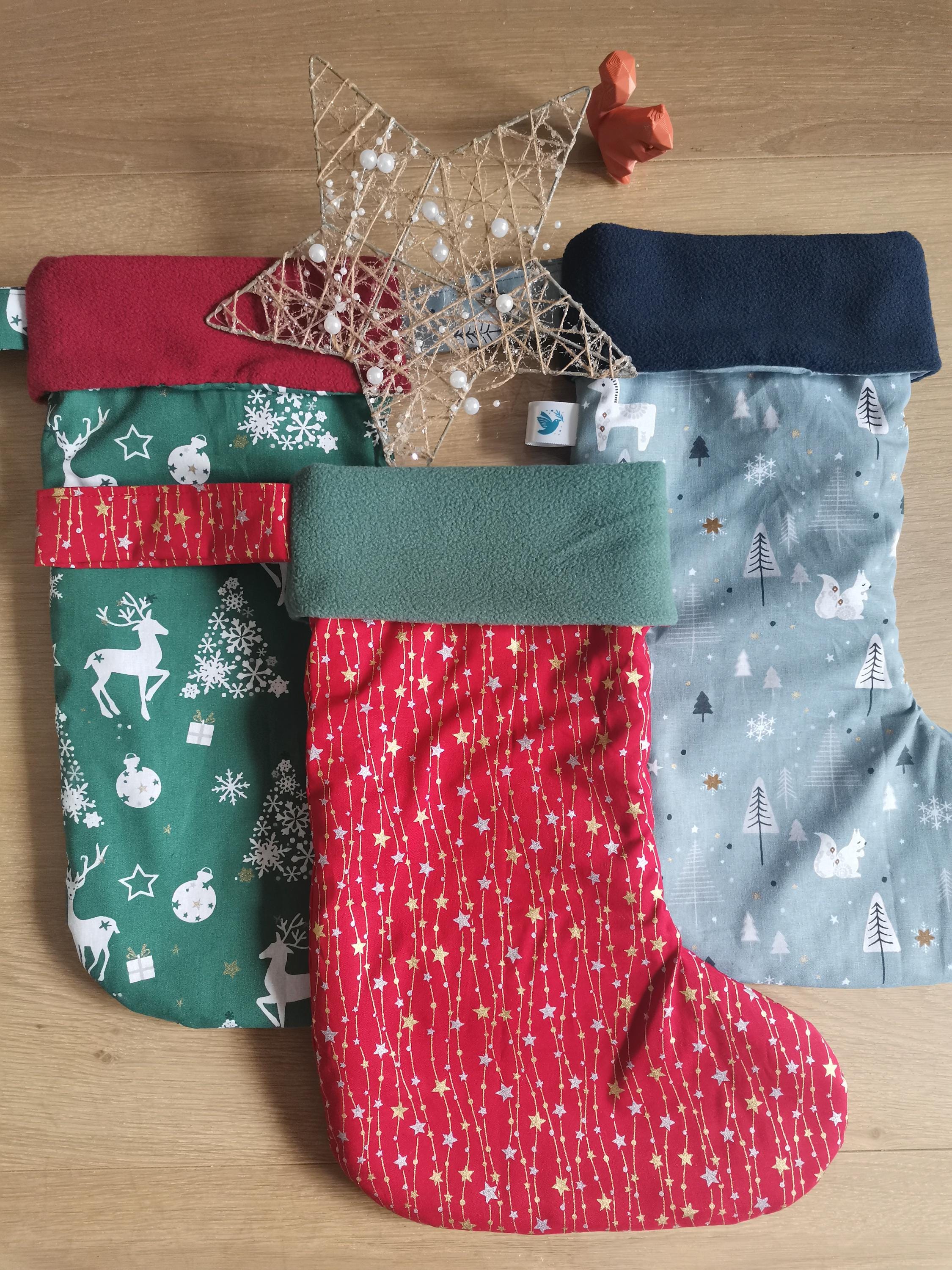 Chaussette De Noël Pour Cheminée Beige 25 X 39,5 Cm - Décoration Élégante Fête