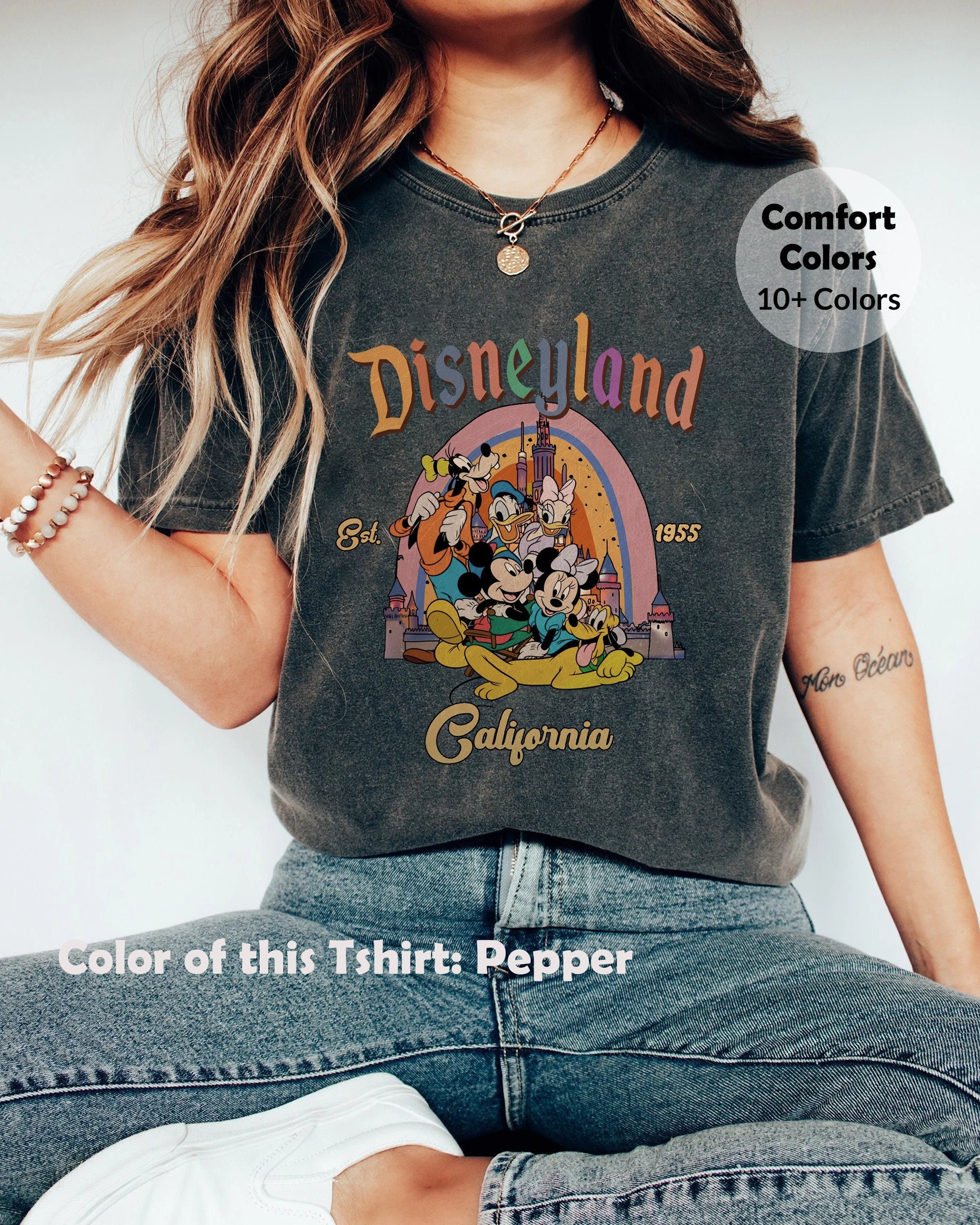 Discover Comfort Colors Vintage Disneyland est 1955 California Shirt