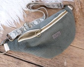 corduroy belly bag green, hipbag cord, belt bag ladies cord, belly bag with wide strap, great Christmas gift for your loved ones