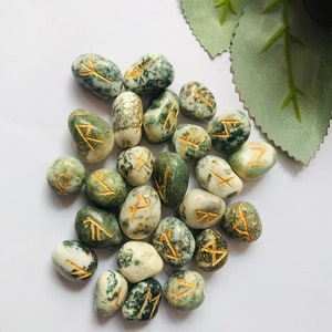 Árbol de ágata piedras runa letras grabadas Reiki cristal curativo 25 uds con bolsa envío gratis