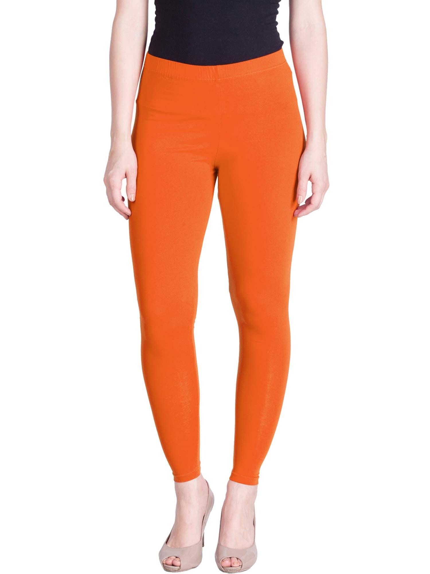 Women Ankle Length Leggings Colors Orange Free Size Free Shipping 