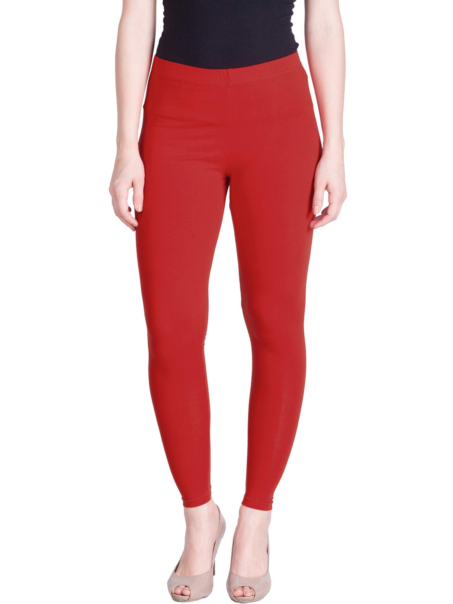 Women Ankle Length Leggings Colors Red Free Size Free Shipping