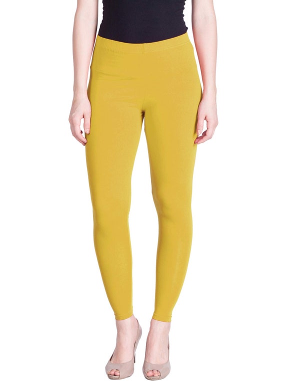 Women Ankle Length Leggings Colors Yellow Free Size Free Shipping