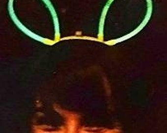 PROMO 12 bunny rabbit ears FLUO (neon glow) headbands for birthday party wedding bachelorette party