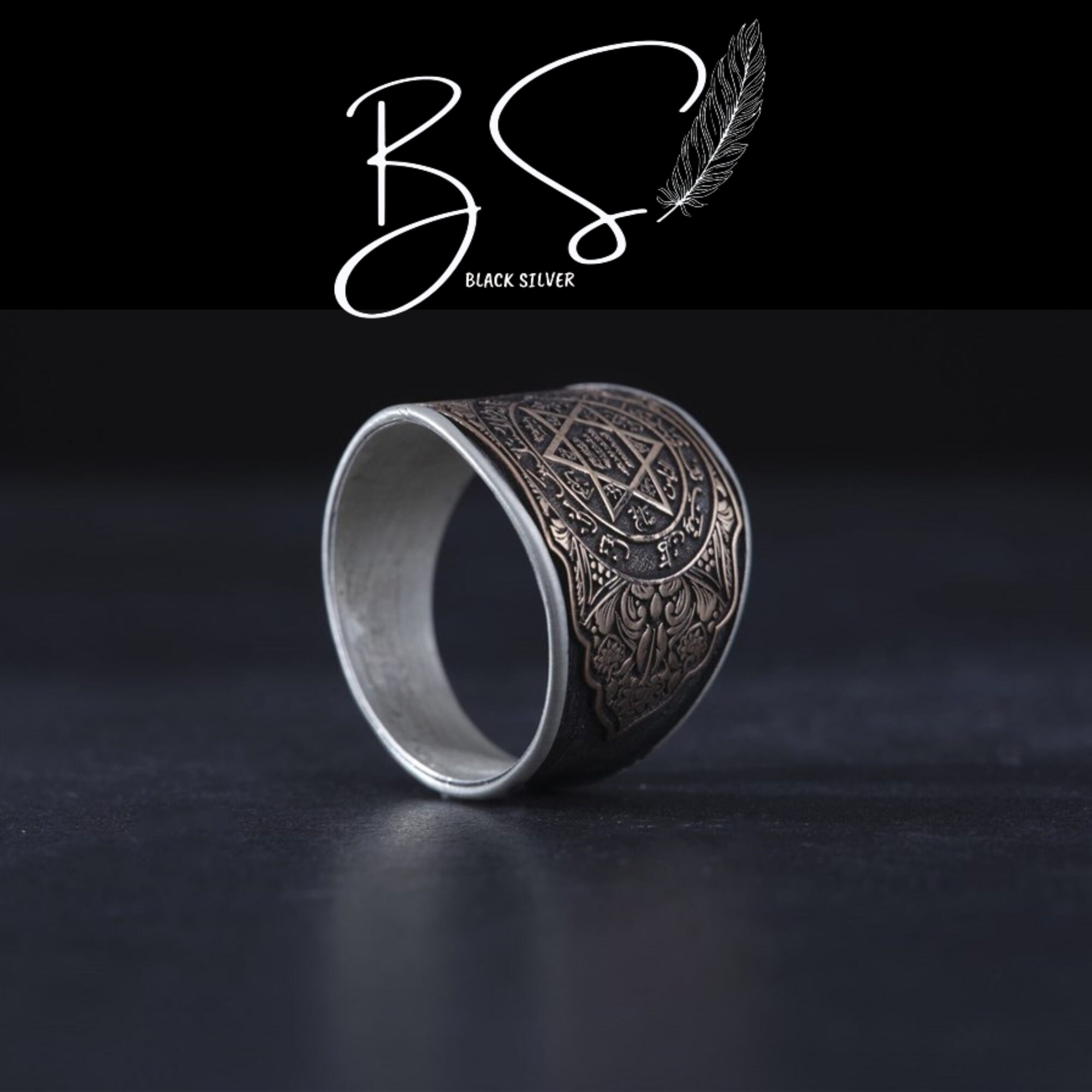Handmade Men Ring Men Silver Ring Solomon Ring Silver Ring Etsy
