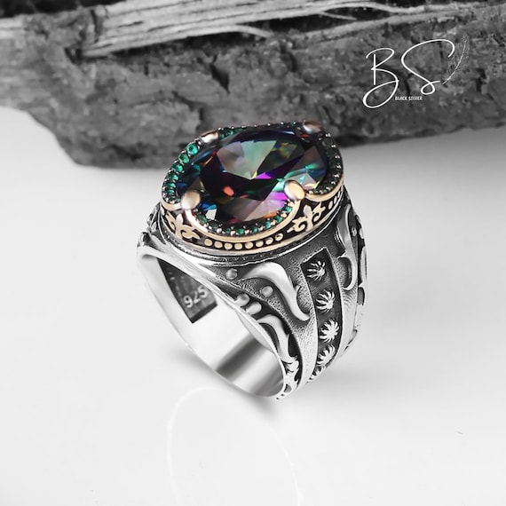 Men's mystic shop topaz rings