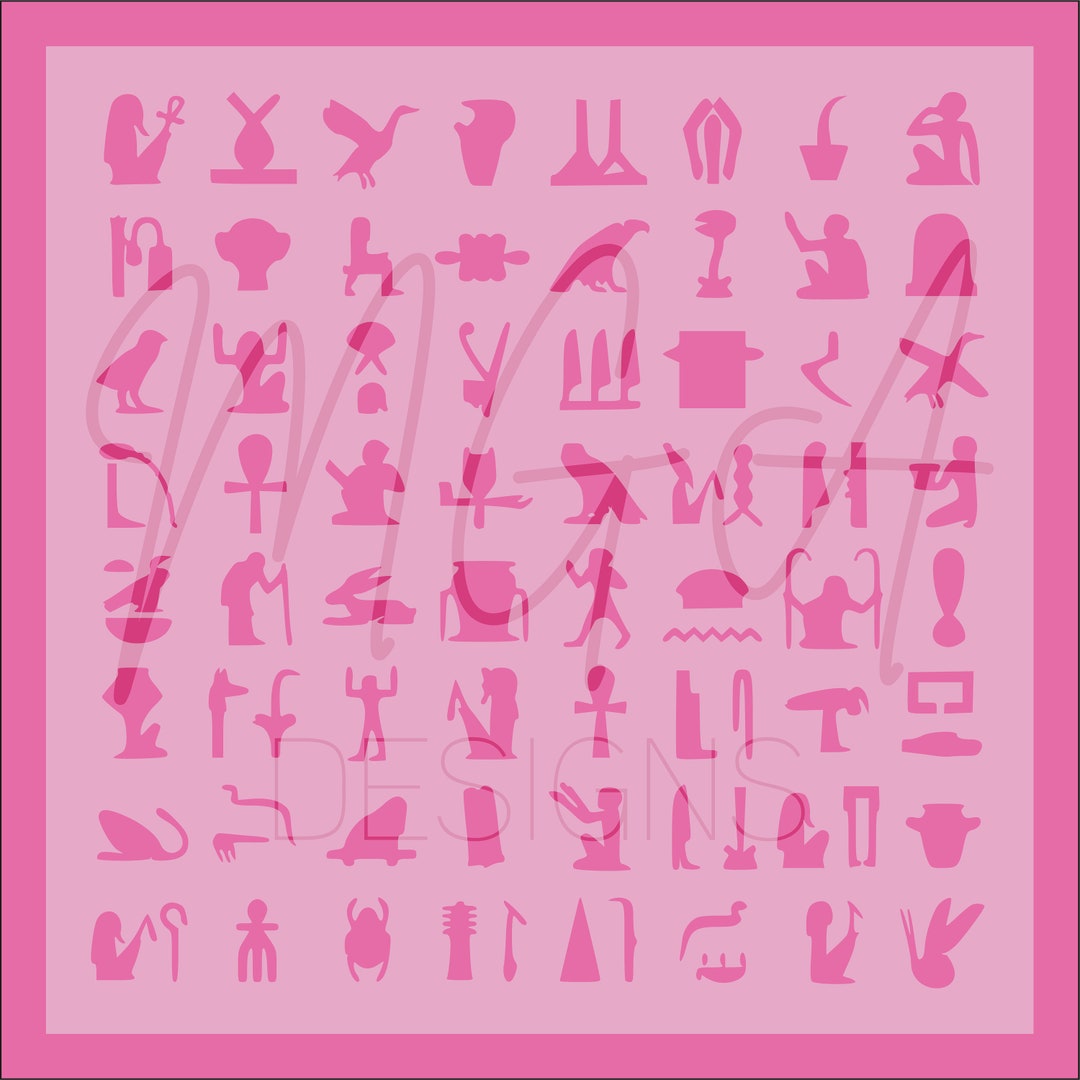 Egyptian Hieroglyphic Stencil Baking/crafting Stencil - Etsy