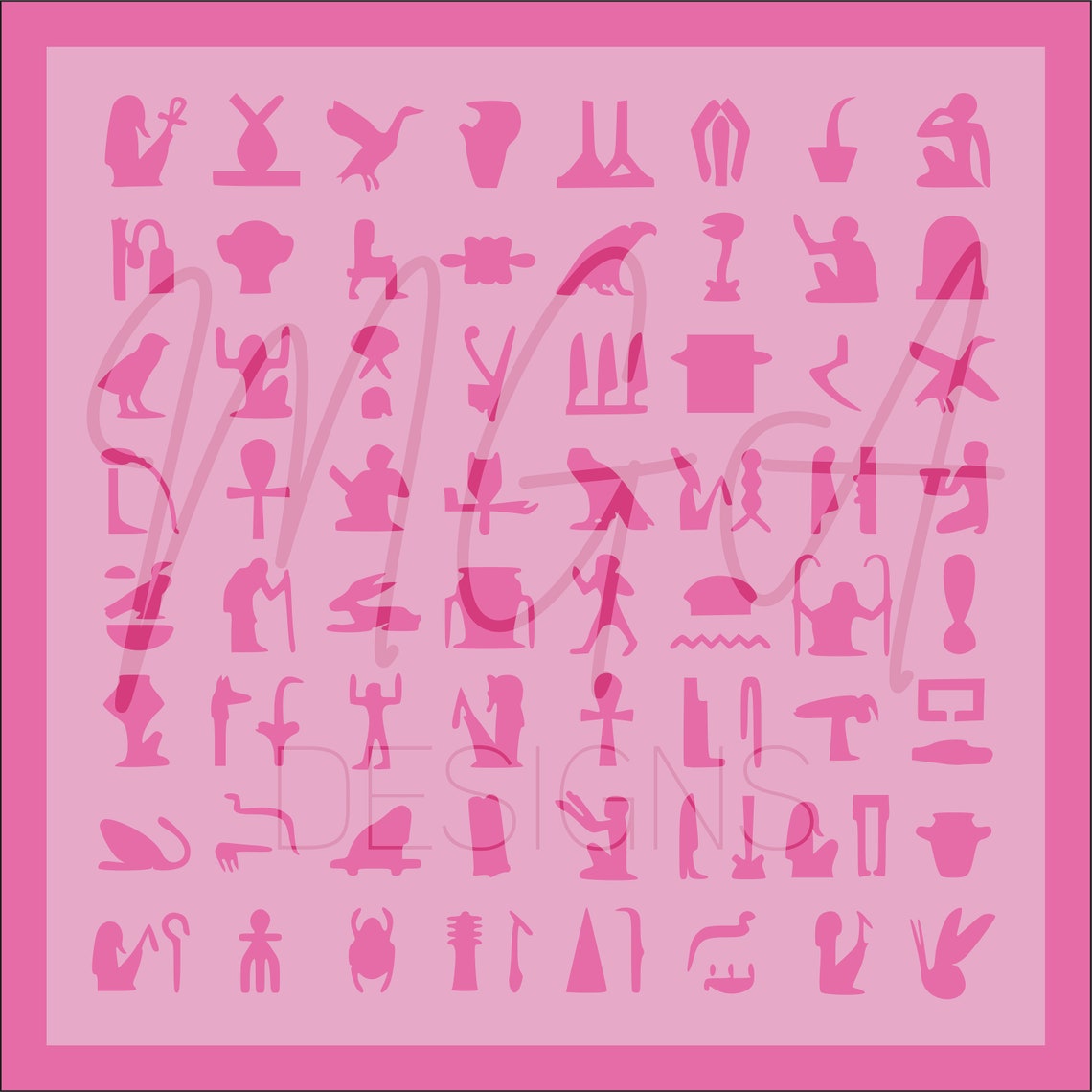 Egyptian Hieroglyphic Stencil Baking/crafting Stencil - Etsy