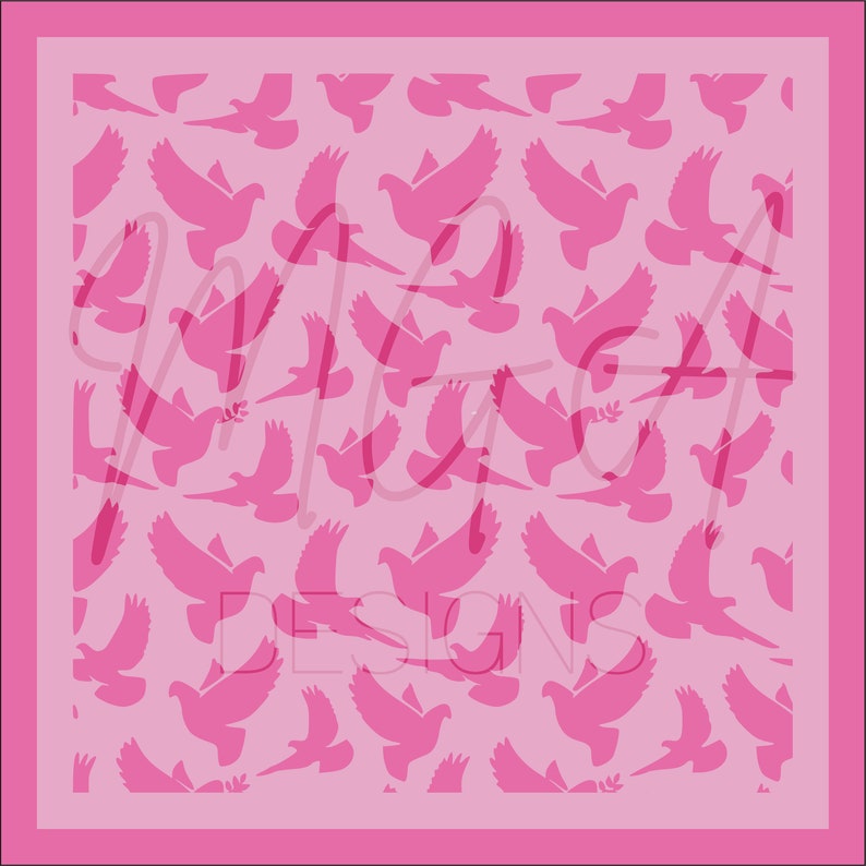 Dove Bird Stencil Baking/crafting Stencil Etsy