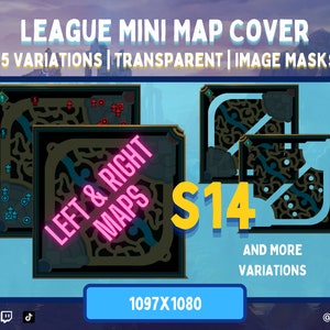 LINKS & RECHTS Kaartomslag voor League of Legends. Perfecte bescherming tegen streamsnipers voor Streamers. Makkelijk te gebruiken!
