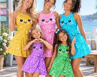 Kawaii Glitter Dumpling Costume Dress, Personalized Matching Halloween Outfit, Cute Dumpling Wrap Skort, Group & Bestie Costume