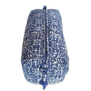 Toiletry Bag Set: Hand Block Print, Cosmetic Bag, Makeup Bag, Wash Bag for Women, Travel Pouch, Waterproof image 11
