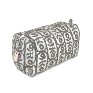 Toiletry Bag Set: Hand Block Print, Cosmetic Bag, Makeup Bag, Wash Bag for Women, Travel Pouch, Waterproof image 17