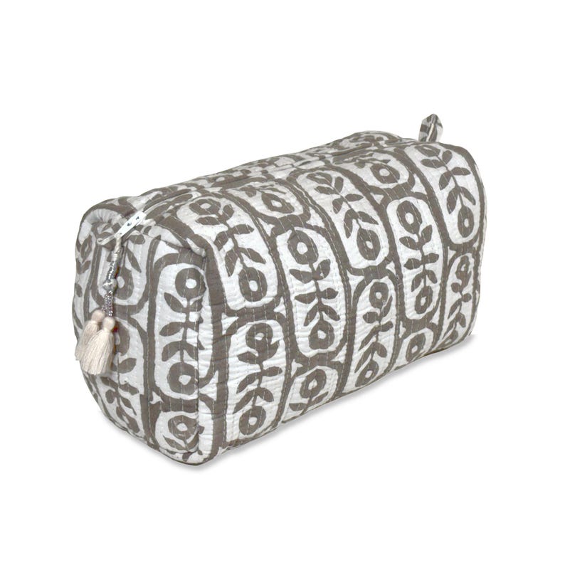 Toiletry Bag Set: Hand Block Print, Cosmetic Bag, Makeup Bag, Wash Bag for Women, Travel Pouch, Waterproof image 17