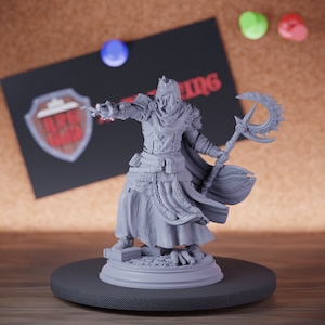 Warlock Miniature Fighter Mini Dungeons and Dragons Mini RPG Tabletop Miniature DnD Painting Pathfinder 5e DnD | DmS