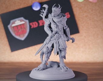 Miniatura del Comandante Ranger Dragonborn / 28 mm-75 mm / Resina stampata in 3D D&D Pathfinder Mini / DMS