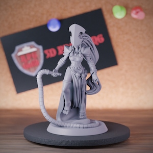 Female Grave Priest Miniature Death Wizard Dungeons and Dragons Mini RPG Tabletop Miniature DnD Painting Pathfinder 5e DnD | CnP