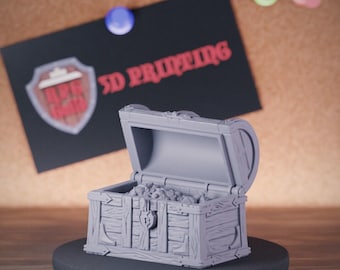 Treasure Chest Miniature Terrain Mini Dungeons and Dragons Mini RPG Tabletop Miniature DnD Painting Pathfinder 5e DnD | AG