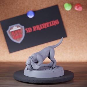 Moss Hound miniatuur hond Mini Dungeons and Dragons RPG tafelblad miniatuur DnD schilderij Pathfinder 5e DnD | CnP