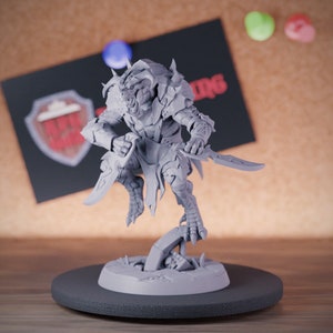 Dragonborn Assasin Miniature Dragon Dungeons and Dragons Mini RPG Tabletop Miniature DnD Painting Pathfinder 5e DnD | AG