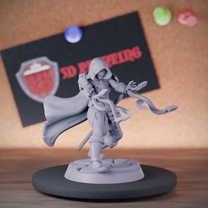Female Mage Fighter Miniature Dungeons and Dragons Mini RPG Tabletop Miniature DnD Painting Pathfinder 5e DnD | GM