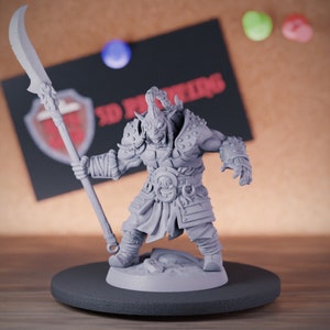 Orc Warrior Miniature Fighter Orc Guardian Mini Dungeons and Dragons Mini RPG Tabletop Miniature DnD Painting Pathfinder 5e DnD | AG