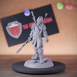 Zombie Warrior Miniature Undead Fighter Mini for Dungeons and Dragons Mini RPG Tabletop Miniature DnD Painting Pathfinder 5e DnD | GM