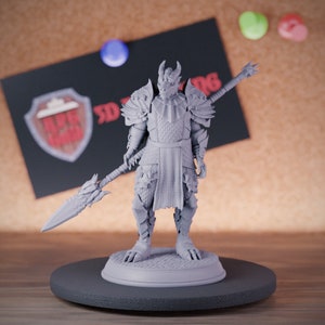 Dragonborn Warlock Hexblade Miniature Dungeons and Dragons Mini RPG Tabletop Miniature DnD Painting Pathfinder 5e DnD | DmS