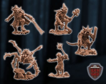 Goblin Marauders Miniatures Set Dungeons and Dragons Mini RPG Tabletop Miniature DnD Painting Pathfinder 5e DnD | DB