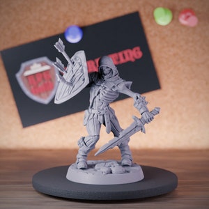 Skeleton Warrior Knight Miniature Monster Undead Mini Dungeons and Dragons Mini RPG Tabletop Miniature DnD Painting Pathfinder 5e DnD | AG