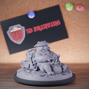 Bamboo Panda Explorer Miniature | 28mm-38mm | Resin 3D Printed D&D Pathfinder Mini | CnP