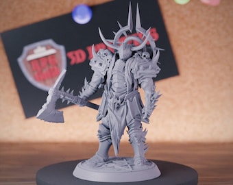 Death Knight Miniature Berserker Mini Dungeons and Dragons Mini RPG Tabletop Miniature DnD Painting Pathfinder 5e DnD | LoP