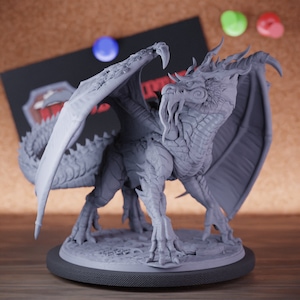 Forest Dragon Miniature Boss Mini Dungeons and Dragons RPG Miniature DnD Painting Pathfinder 5e DnD | AG