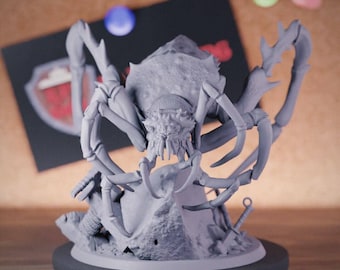 Miniatura de monstruo araña de hielo / 28 mm-38 mm / Resina impresa en 3D D&D Pathfinder Mini / LoP