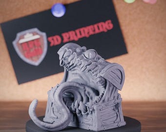 Treasure Chest Mimic Miniature | 28mm-38mm | Resin 3D Printed D&D Pathfinder Mini | AG