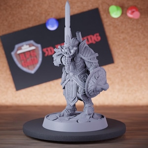 Human Paladin Miniature Sword Fighter Mini Dungeons and Dragons RPG Tabletop Miniature DnD Painting Pathfinder 5e DnD | DB
