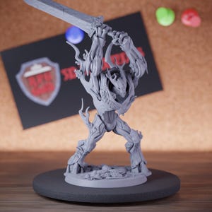 Forest Monster Miniature Sword Fighter Mini Dungeons and DragonsRPG Tabletop Miniature DnD Painting Pathfinder 5e DnD | AG