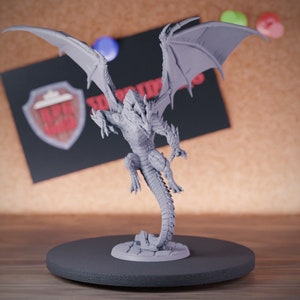 Assault Red Dragon Miniature Drakonid Mini Dungeons and Dragons Mini RPG de table Miniature D&D peinture Pathfinder 5e D&D | AG