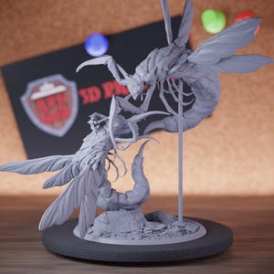 Giant Wasp Battle Miniature Monster Mini Dungeons and Dragons Mini RPG Tabletop Miniature DnD Painting Pathfinder 5e DnD | LoP