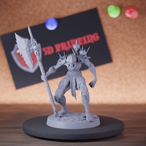 Ghoul Undead Zombie Miniature Halberd Mini Dungeons and Dragons Mini RPG Tabletop Miniature DnD Painting Pathfinder 5e DnD | Lop