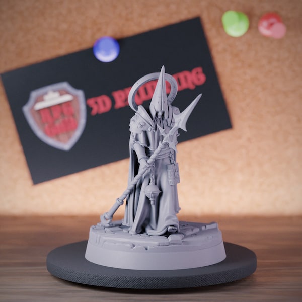 Miniature Warlock (Sorcier) Pour RPG - Compatible D&D, Pathfinder, Imprimée 3D De Qualité, Marque Lord Of The Print