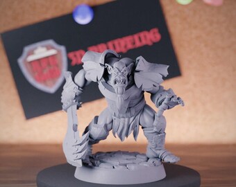 Orc Raider Miniature Fighter Savage Dungeons and Dragons Mini RPG Tabletop Miniature DnD Painting Pathfinder 5e DnD | CnP