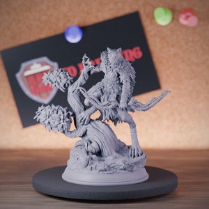 Tabaxi Hunter Miniature Ranger Beastmaster Dungeons and Dragons Mini RPG Tabletop Miniature DnD Painting Pathfinder 5e DnD | DmS