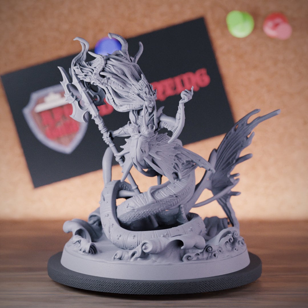 Pinup ninfa mare sirena miniatura - Terre Ostili