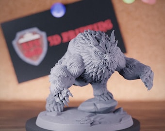 Monstruo búho nevado en miniatura / 28 mm-38 mm / Resina impresa en 3D D&D Pathfinder Mini / AG