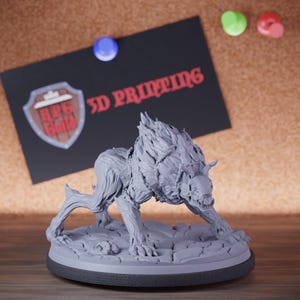 Hell Hound Miniature Demon Hellish Creature Mini Dungeons and Dragons Mini RPG Tabletop Miniature DnD Painting Pathfinder 5e DnD | Cnp