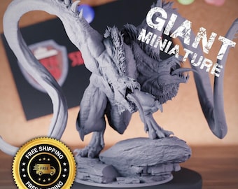 Demogorgon Demon Miniature | 28mm-38mm | Resin 3D Printed D&D Pathfinder Mini | LoP