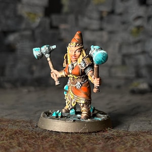 Gnome Painted Miniature Dungeons and Dragons DnD RPG Mini Tabletop Pathfinder 5e Pathfinder Painter | Lizielim